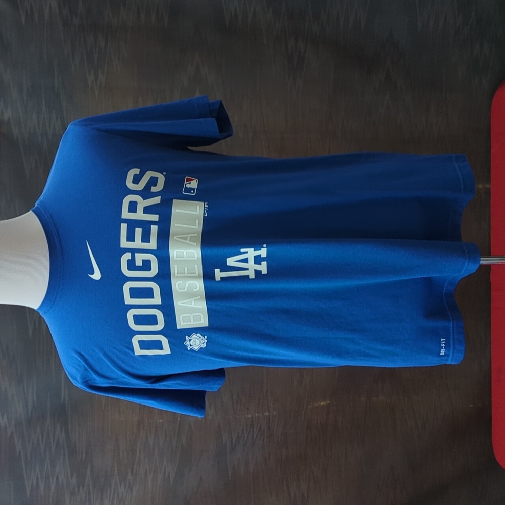 Like New Nike Graphic "Dodgers Baseball" Tee Blue Size L
